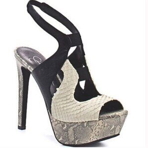 Jessica Simpson Bendie Stiletto Platform Snakeskin Heel
